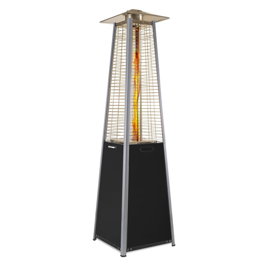 Pyramid Flame Tower Outdoor Gas Patio Heater - Black