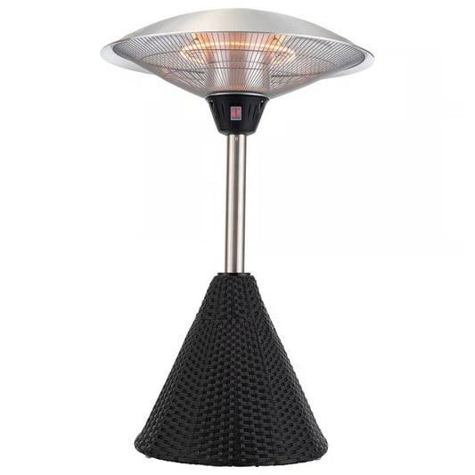 Mushroom Style Electric Table Top Heater- Rattan